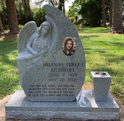 angel in teardrop gravestone